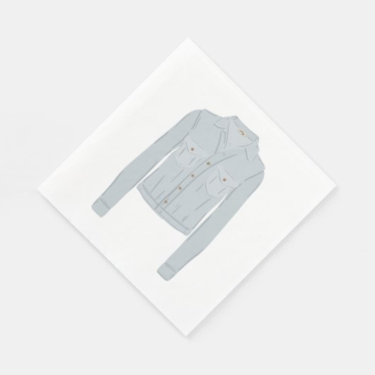 Light Blue Shirt Serviette (Ecke)