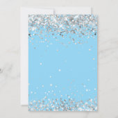 Light Blue Silver 10. Geburtstagsparty Einladung (Rückseite)