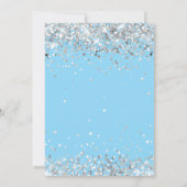 Light Blue Silver 11. Geburtstagsparty Einladung (Rückseite)