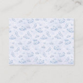 Light Blue Silver Princess Quinceanera Birthday Begleitkarte (Rückseite)