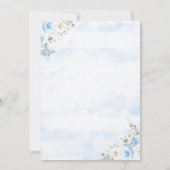 Light Blue Silver Princess Quinceanera Birthday Einladung (Rückseite)