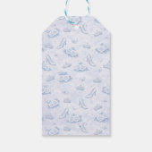 Light Blue Silver Princess Quinceanera Birthday Geschenkanhänger (Rückseite)