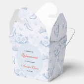 Light Blue Silver Princess Quinceanera Birthday  Geschenkschachtel (Geöffnet)