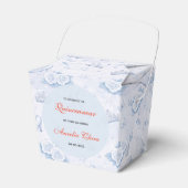 Light Blue Silver Princess Quinceanera Birthday  Geschenkschachtel (Vorderseite)