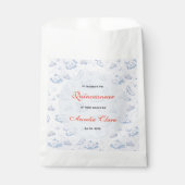 Light Blue Silver Princess Quinceanera Birthday Geschenktütchen (Vorderseite)