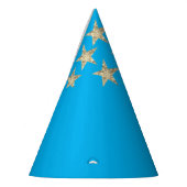 Light Blue Silver Stars Wizard Party Hat Partyhütchen (Links)