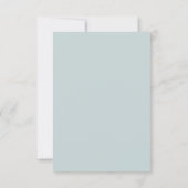 Light Blue Simple Elegangram RSVP Karte (Rückseite)