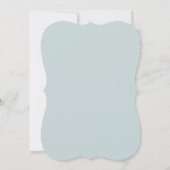 Light Blue Simple Elegant Monogram Wedding Einladung (Rückseite)