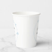 Light Blue Simple Heart Wreath Brautparty Pappbecher (Rechts)