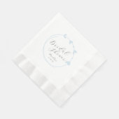 Light Blue Simple Heart Wreath Brautparty Serviette (Ecke)