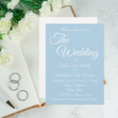 Light Blue Simple Style Wedding Einladung