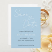 Light Blue Simple Style Wedding Save The Date