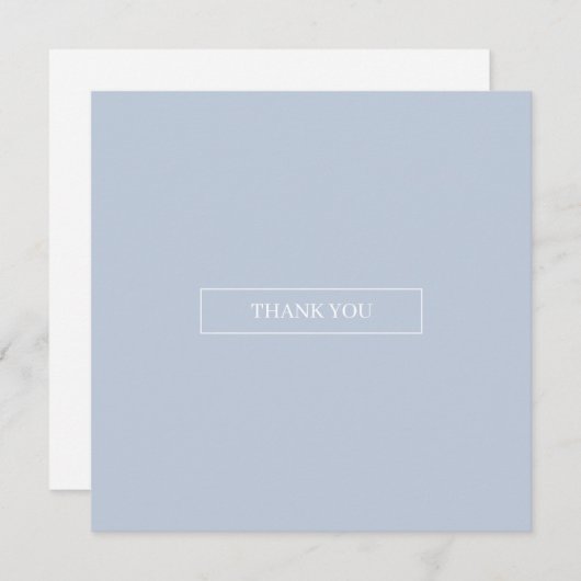 Light Blue Skies Modern Danke Card (Vorne/Hinten)