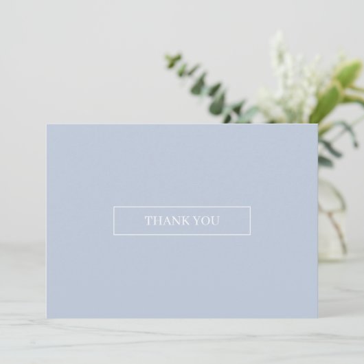 Light Blue Skies Simple Danke Card (Stehend Vorderseite)