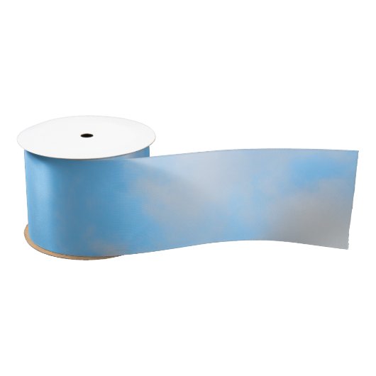 Light Blue Sky Clouds Satinband (Spule)