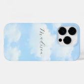 Light Blue Sky Foto Extravaganter Name Elegante Case-Mate iPhone Hülle (Rückseite (Horizontal))