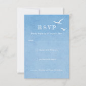 Light Blue Sky Watercolor Hochzeitsfeier Einladung (Vorderseite)
