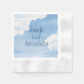 Light Blue Sky Wedding Decoration Table Napkin Serviette (Vorderseite)