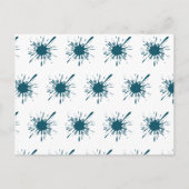 Light Blue Snow Burning Weihnachten Postkarte (Vorderseite)