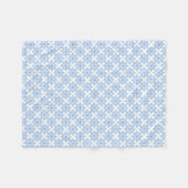 Light Blue Snowflake Muster Fleece Blankon (Vorderseite (Horizontal))