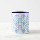 Light Blue Snowflake Pattern Tasse (Mittel)