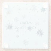 Light Blue Snowflakes Christmas  Glasuntersetzer (Rückseite)
