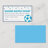 Light Blue Soccer Baby Duschkabine - Raffle Ticket (Vorne/Hinten)