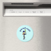 Light Blue Softball Magnet (In Situ (Geschirrspüler))
