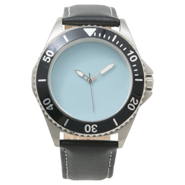 Light Blue Solid Color Armbanduhr (Vorderseite)