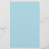 Light Blue Solid Color Briefpapier (Rückseite)