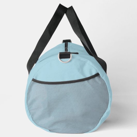 Light Blue Solid Color Duffle Bag (Rechts)