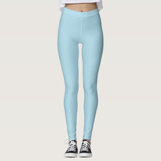 Light Blue Solid Color Leggings (Vorderseite)