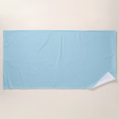 Light Blue Solid Color Strandtuch (Vorderseite)