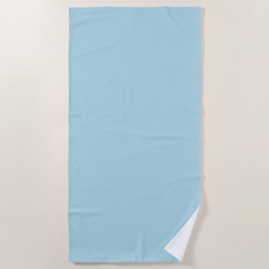 Light Blue Solid Color Strandtuch (Vorderseite)
