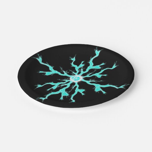 Light Blue Spark Lightning Paper Teller (Schrägansicht)