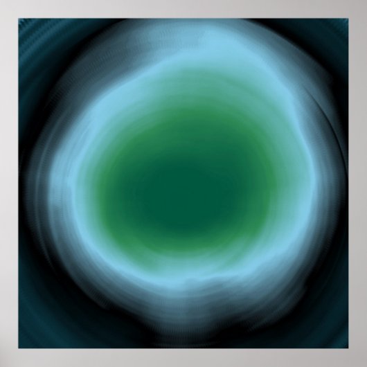 Light Blue Spirale abstrakte Acrylmalerei Poster (Vorne)