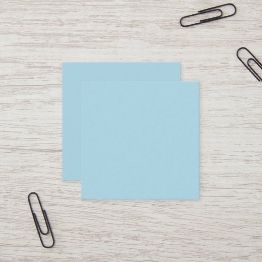 Light Blue Square Business Card Quadratische Visitenkarte (Vorderseite/Rückseite Beispiel)