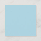 Light Blue Square Business Card Quadratische Visitenkarte (Rückseite)