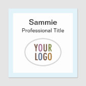 Light Blue Square Name Abzeichen Logo Button oder  (Vorderseite)