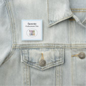 Light Blue Square Name Abzeichen Logo Button oder  (Beispiel)