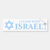 Light Blue Star of David Pro I Stand With Israel Autoaufkleber (Vorne)