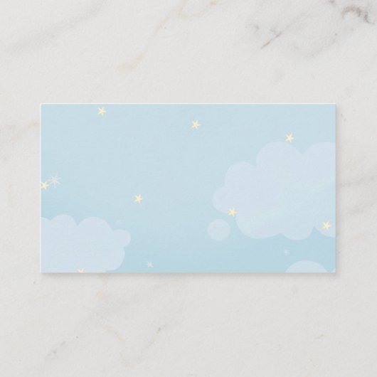 Light Blue Star Sky Book Request Card Visitenkarte (Rückseite)