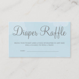 Light Blue Starry Sky Diaper Raffle Card Tickets Begleitkarte