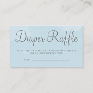 Light Blue Starry Sky Diaper Raffle Card Tickets Begleitkarte