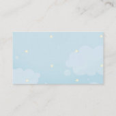 Light Blue Starry Sky Diaper Raffle Card Tickets Begleitkarte (Rückseite)
