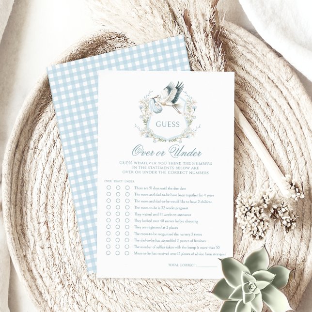 Light Blue Stork Babydusche über oder unter dem Sp (Von Creator hochgeladen)