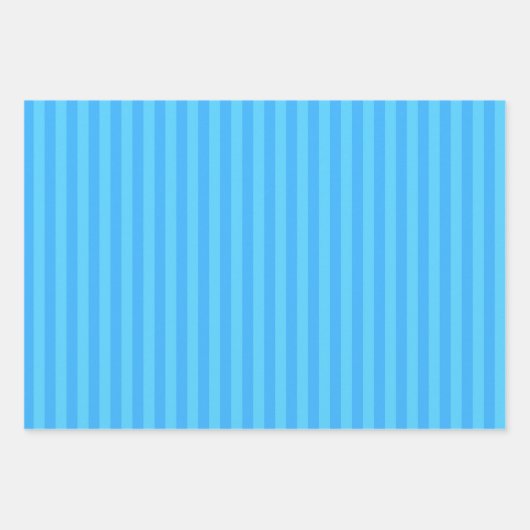 Light Blue Stripes Geschenkpapier Set (Vorderseite 2)