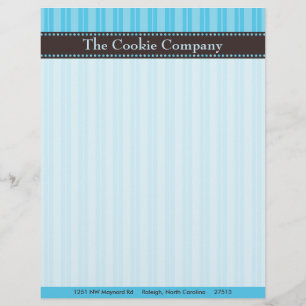 Light Blue Stripes Letterhead