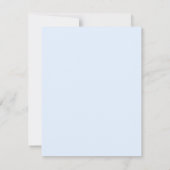 Light Blue Stylish Script Elegant Minimalistisch Mitteilungskarte (Rückseite)