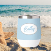 Light Blue Stylized Name Wedding Bridesmaid